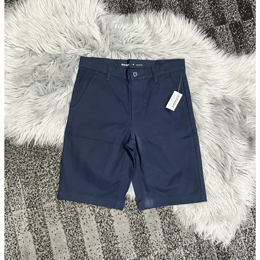 Old Navy Boys‎ Navy Straight Built-in Flex Shorts Size 10 Adj Waist-Uniform